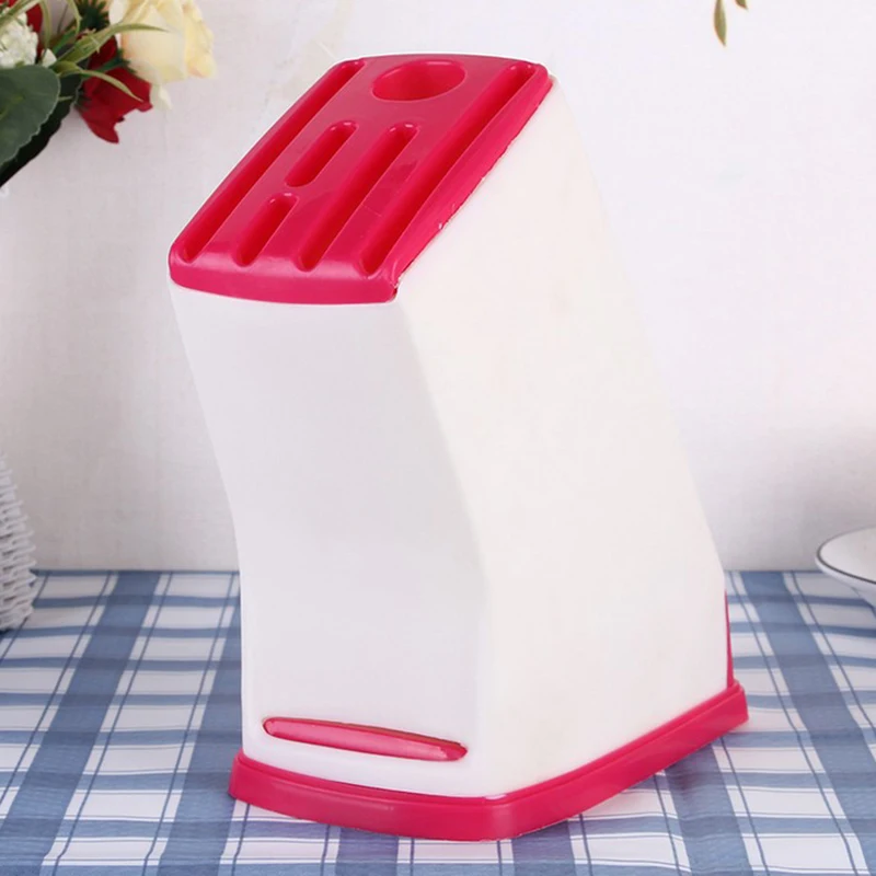 Plastic Knife Storage Rack Kitchen Block Holder Turret Shelf Drainer Box Knives Fork Organizer | Дом и сад