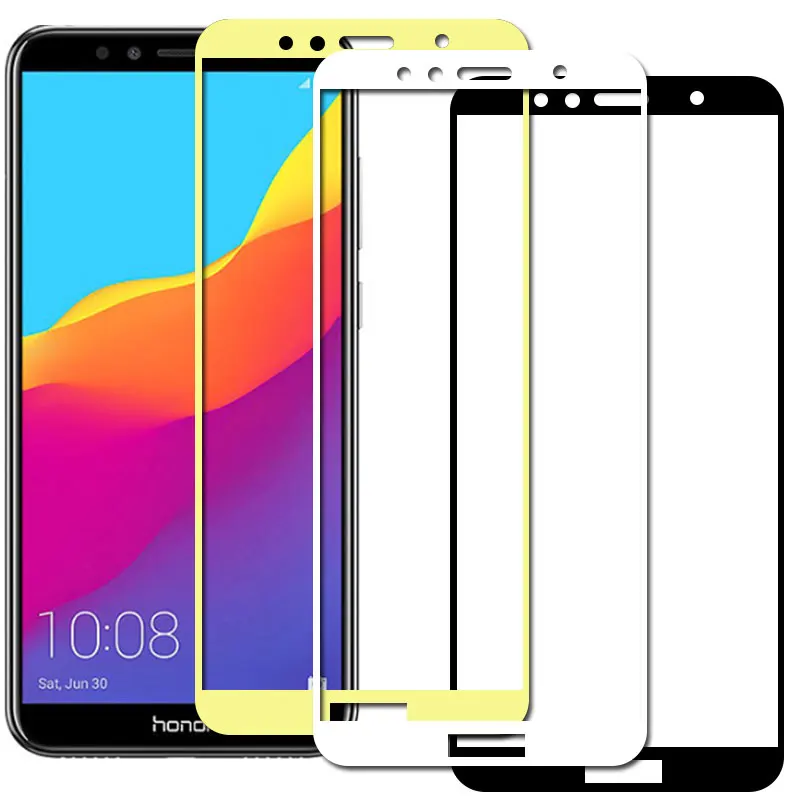 Закаленное стекло с полным покрытием для Huawei Honor 7a защитная пленка на Huwei Hyawei Huawey