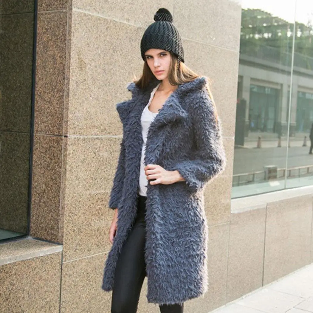 Новая модная женская повседневная куртка с отложным воротником и длинным