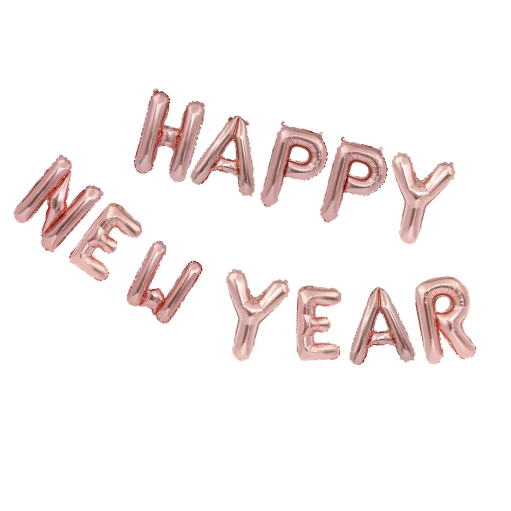 1 комплект воздушные шары с днем Новый год письмо Творческий Алюминий Фольга на