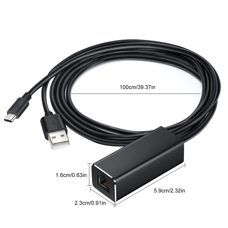 Для адаптера Ethernet Usb 2 0 к Rj45 для Google Ultra Audio Tv Stick Micro-Usb сетевая карта | Компьютеры и