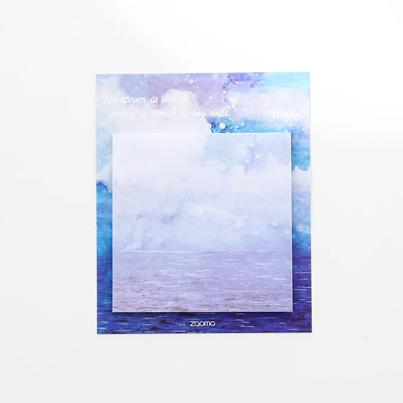 

1PCS Creative New Oil Painting Ocean Memo Pad Paper Post Notes Sticky Notes Notepad Stationery Papeleria School Office Supplies