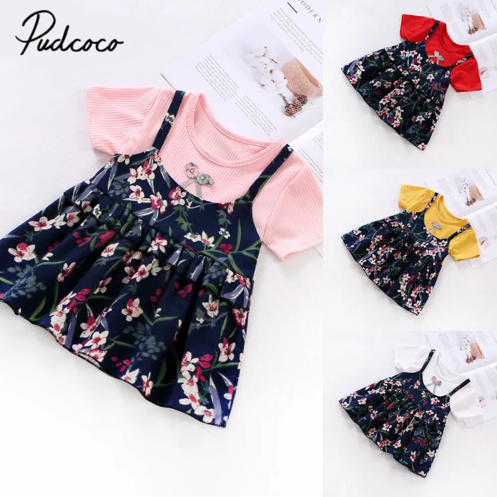 1Pcs Princess Kids Girls Floral Dress Summer Baby Girl Short Sleeve Lace Flower Party Toddler Tutu | Детская одежда и обувь