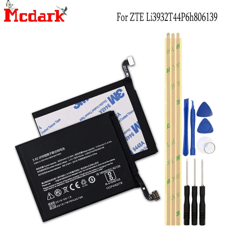 Сменный аккумулятор для ZTE Li3932T44P6h806139 высококачественный большой емкости 3100 мАч