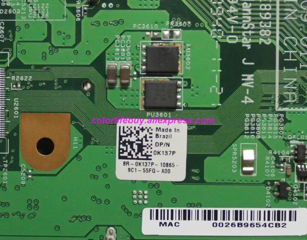 Натуральная CN-0K137P BR-0K137P 0K137P K137P ALBA 08265-1 48.4BK09.011 материнская плата для ноутбука Dell