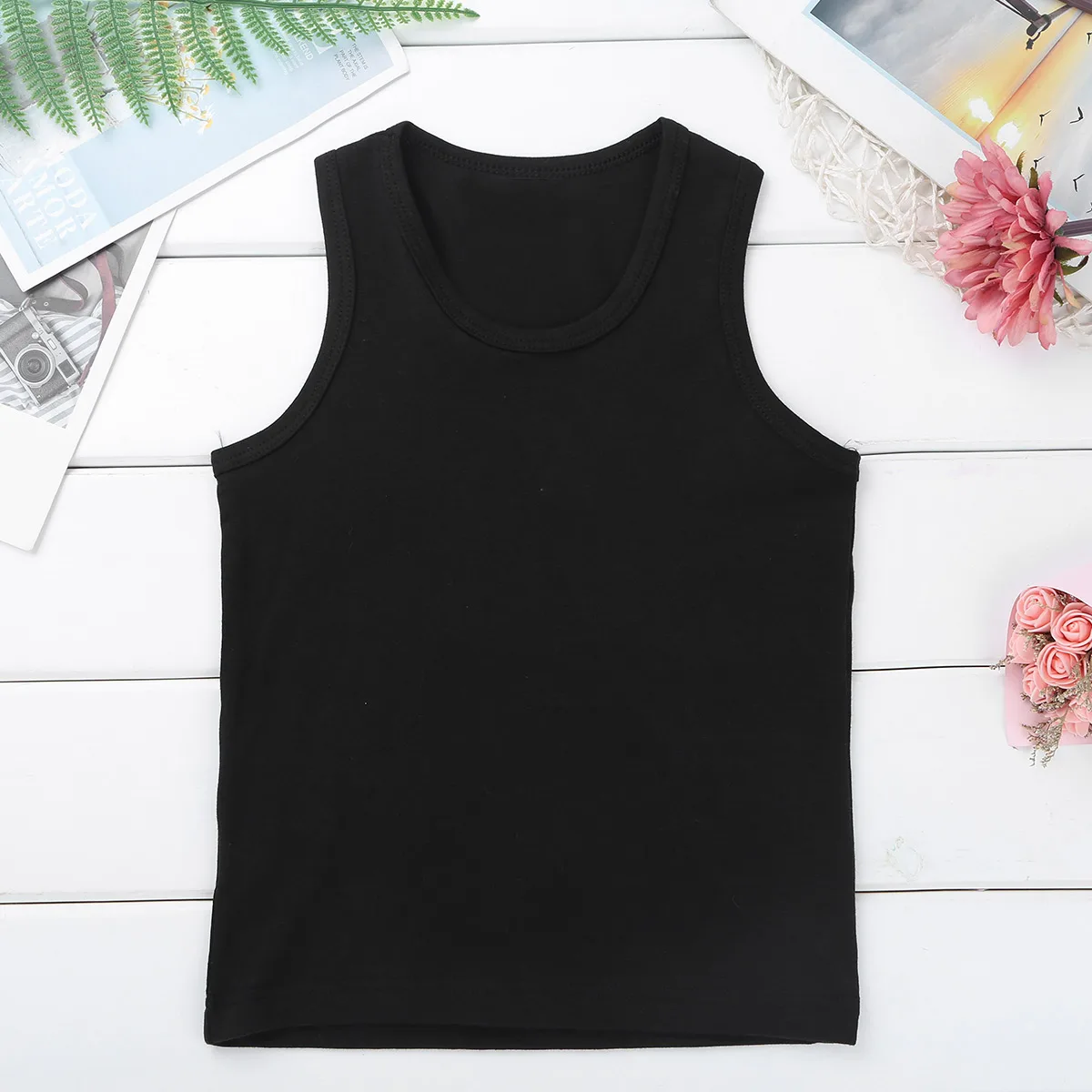 Клетчатая детская однотонная Мягкая Спортивная футболка из органического