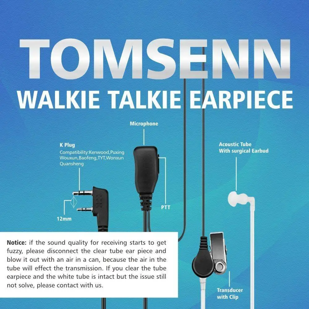 2-контактный Тайное Акустическая трубка иди и болтай Walkie Talkie “иди