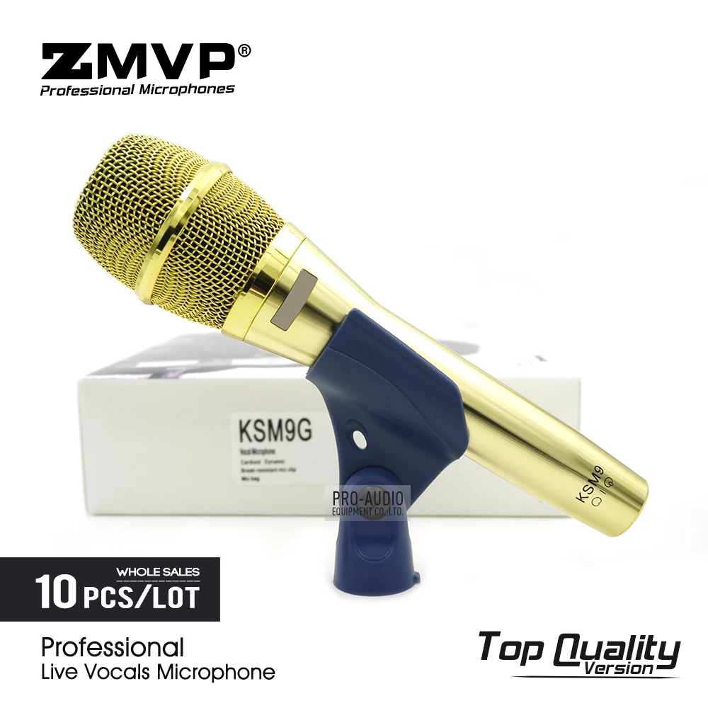 

10pcs Top Quality Professional Live Vocals KSM9G Dynamic Wired Microphone Karaoke Supercardioid Podcast Microfono Mic Mike