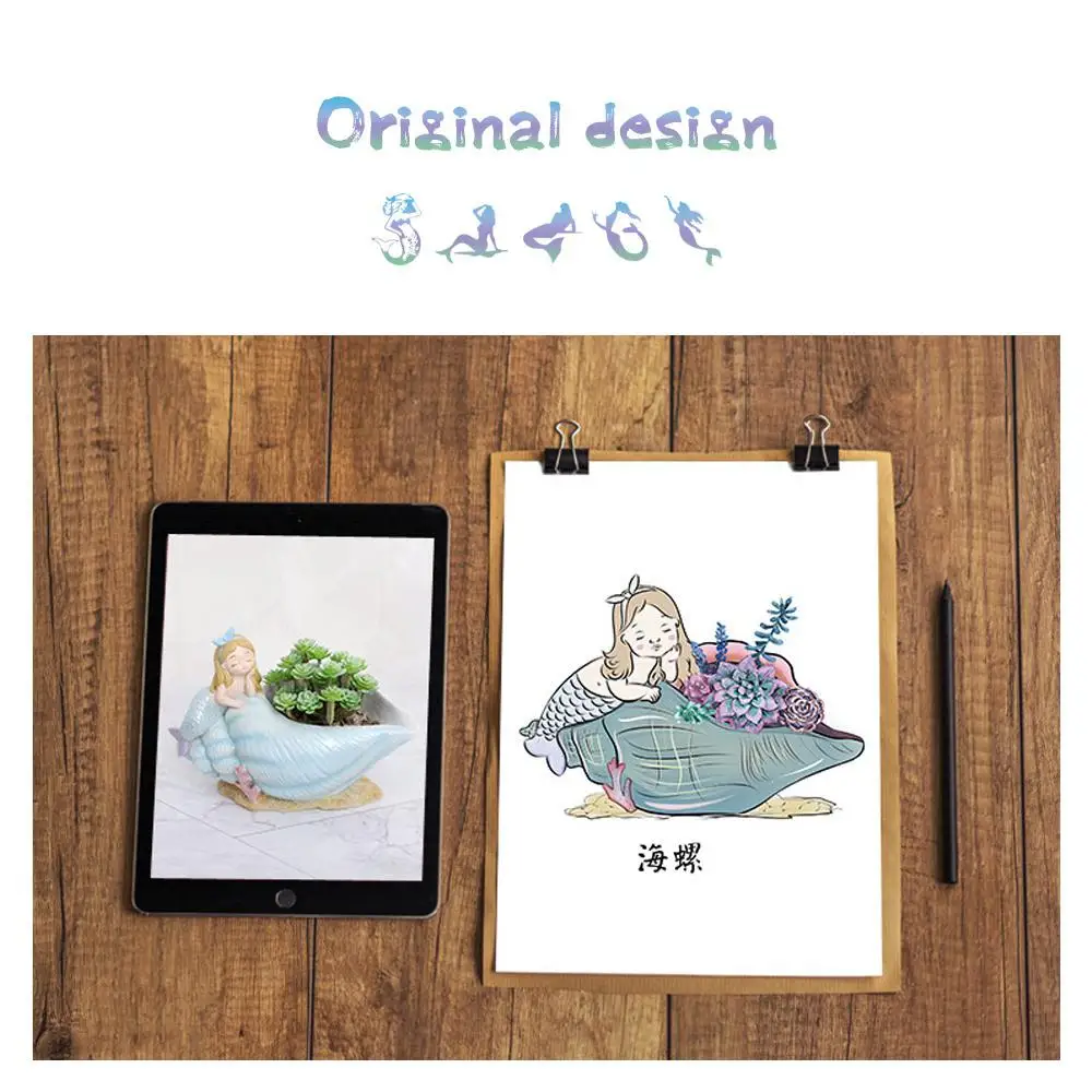 Креативная чаша для хранения Русалочки ювелирный держатель конфет цветочный