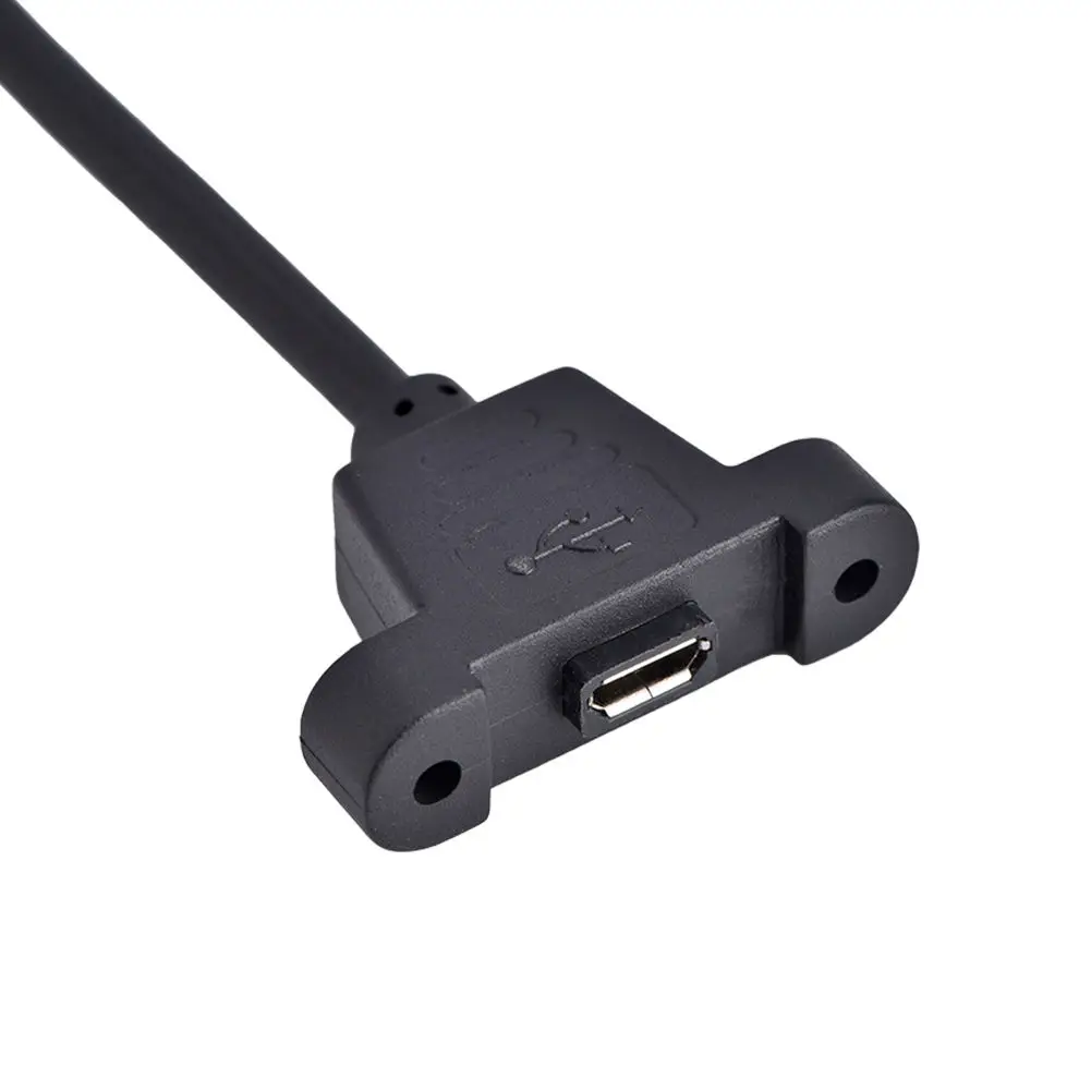 Удлинительный кабель с Micro USB 5Pin штекер гнездо винтовым отверстием для крепления