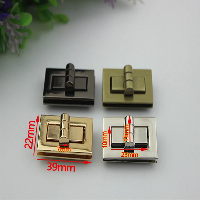 (10 шт./лот) большой прямоугольник закручивающийся замок для ручных сумочек сумки