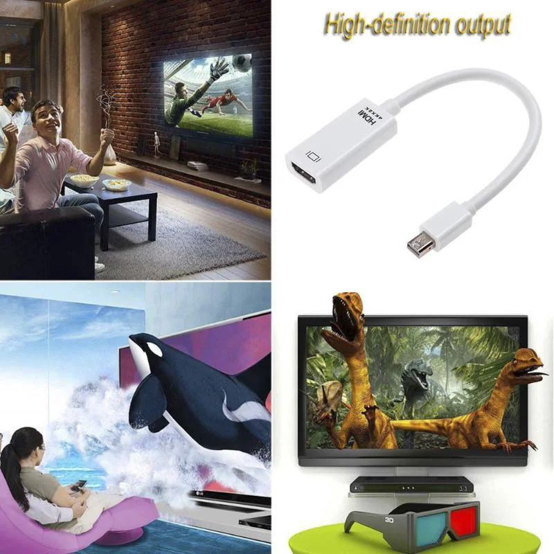 4K * 2K 3D Mini DP в HDMI Кабель адаптер папа мама мини дисплейный Порт Thunderbolt порт для Macbook