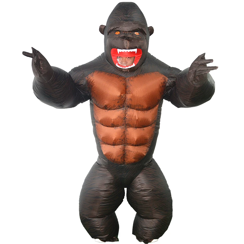 Jurassic World Park Inflatable Gorilla Halloween Costumes Chimpanzee King Kong Clothes Anime Cosplay Suits for Adults | Тематическая