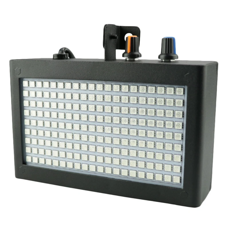 AC 90V-240V 180 Leds Strobe Flash Light Portable 35W Rgb Remote Sound Control Speed Adjustable For Stage Disco Bar Party | Освещение