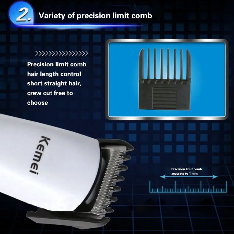 Kemei KM-2516 перезаряжаемая машинка для стрижки волос взрослых | Бытовая техника