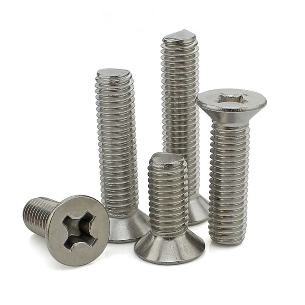 

10PCS M3 Stainless Steel Flat Head Cross Screw Recessed Phillips Bolt Bolts M3*4/5/6/8/10/12/14/16/18/20/22/25/30/50mm