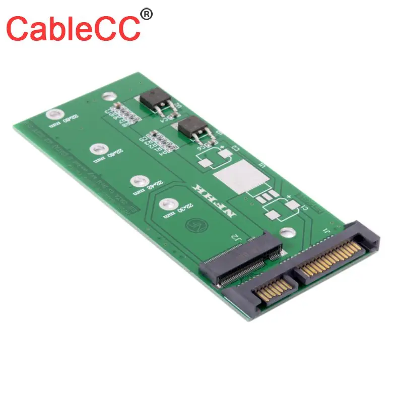 

Jimier CY Cable M.2 NGFF PCI-E 2 Lane SSD to 7mm 2.5" SATA 22pin Hard Disk Case PCBA for X240S Y410P Y510P E431 E531