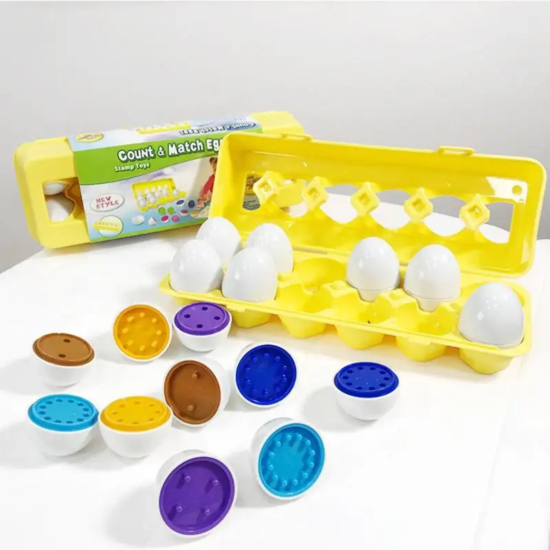 1 Набор забавных цветных одинаковых яиц в форме цифр игрушки для малышей умные