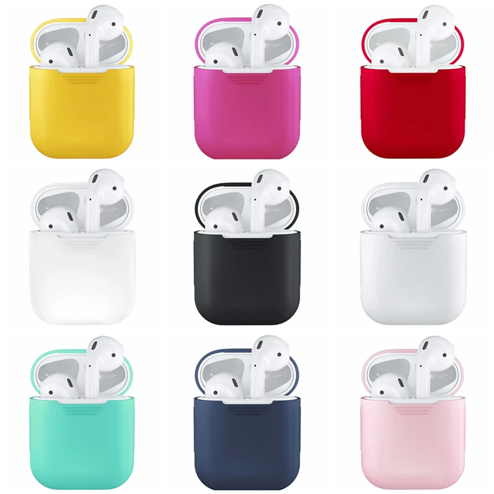 Мягкий силиконовый чехол для Airpods ударопрочный защитный наушников iphone X XS MAX XR