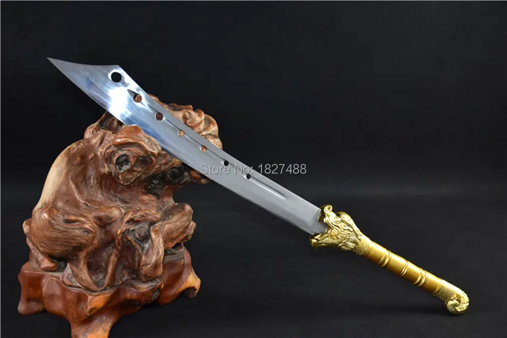 Китайский KungFu Dragon Dao меч ушу Broadsword сильный клинок из марганцевой стали Острый