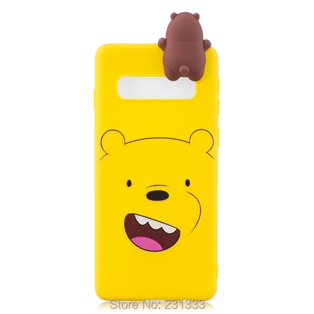 C ku для Samsung Galaxy S10 5G A10 A30 A40 A50 A70 M10 M20 M30 3D кукла мультфильм мягкий ТПУ чехол панда