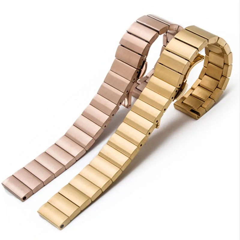 Watch accessories steel strap 16mm18mm20mm22mm stainless steel strap sports waterproof metal belt female men watch band