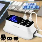 8 портов Мульти USB зарядное устройство концентратор Quick Charge 3,0 Usb настенное зарядное устройство для умный мобильный телефон Быстрая Зарядка Док-станция EU US UK Plug
