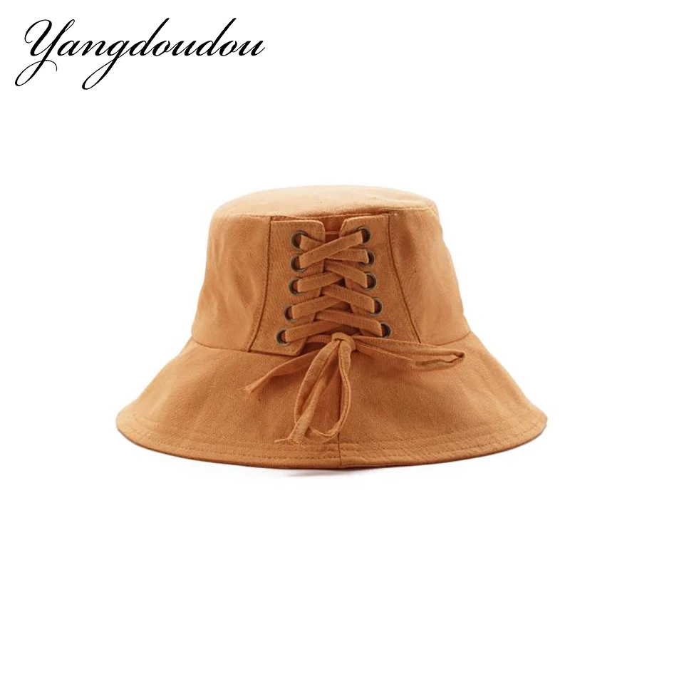 2019 Bandage Fisherman Hat Fedoras Fashion Sun Caps Panama Women Women's Wide Brim Casual 6 Colors Wholesale |
