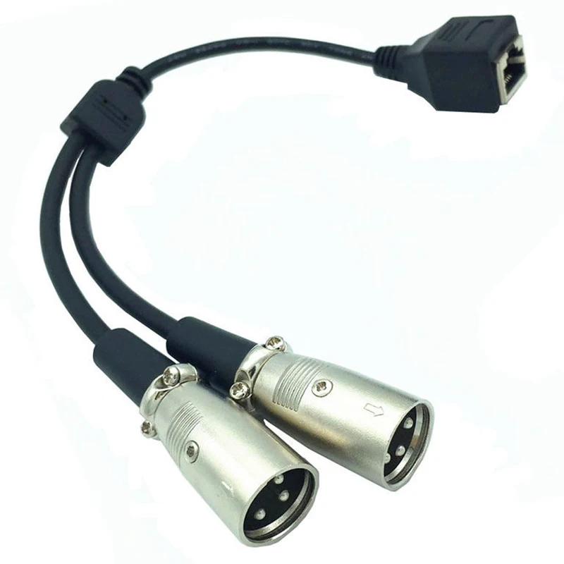 HFES 2 XLR 3 Pin MaleTo RJ45 Женский сетевой адаптер Соединительный кабель (25 см) |