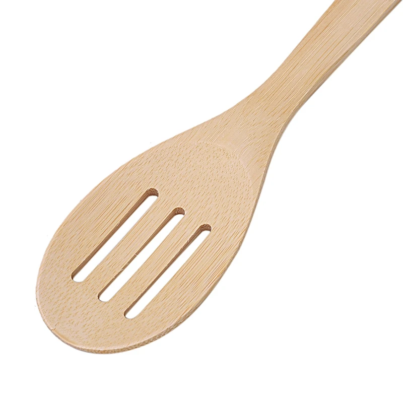 4pcs 4 Pieces Pure Bamboo Solid Turner Spatula Slotted Spoon and Kitchen Essentials Cooking Utensils Tool Set | Дом и сад