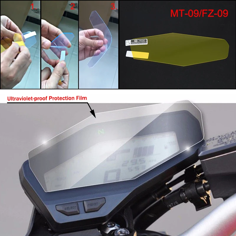 MT 09 moto blu ray защитная пленка против царапин для экрана защита спидометра YAMAHA 2013 2014