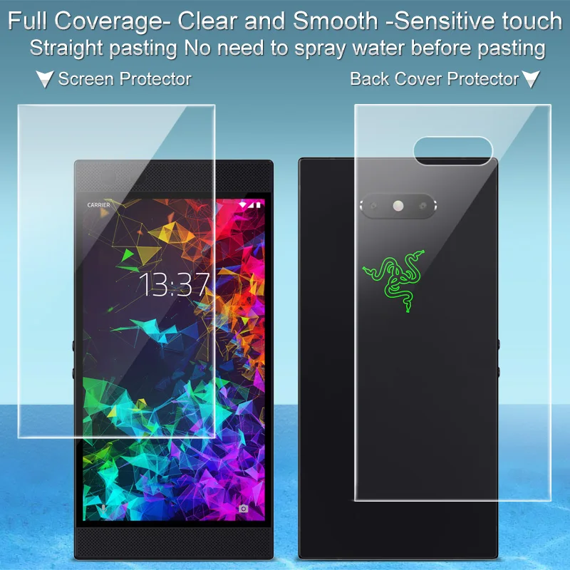 Гидрогелевая пленка imak 3 III для Razer Phone 2 Phone2 прозрачная защитная задней и передней