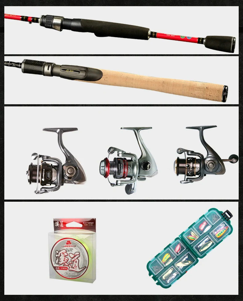 Hign Carbon Sea Pole Fishing Sets Ultra-soft Portable Pesca Lure Light Spinning Casting Rod with Spinning/casting Reel | Спорт и