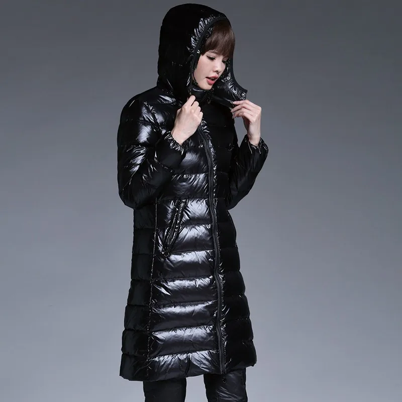 Зимнее пальто со звездами модная зимняя куртка 2018 женская облегающая парка