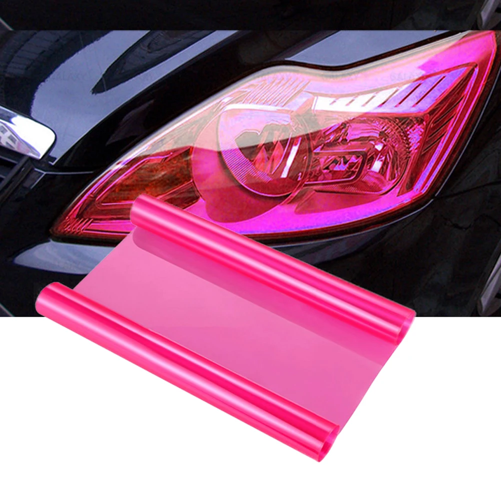 

30X60 Cm Pink Car Sticker Smoke Fog Light HeadLight Taillight Tint Vinyl Film Sheet Car Decoration Decals Car Styling