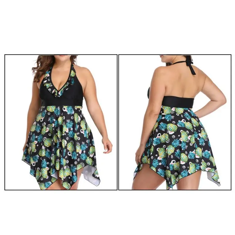 2019 Новый женский плюс размер купальник раздельная юбка пуш ап Мягкий бикини