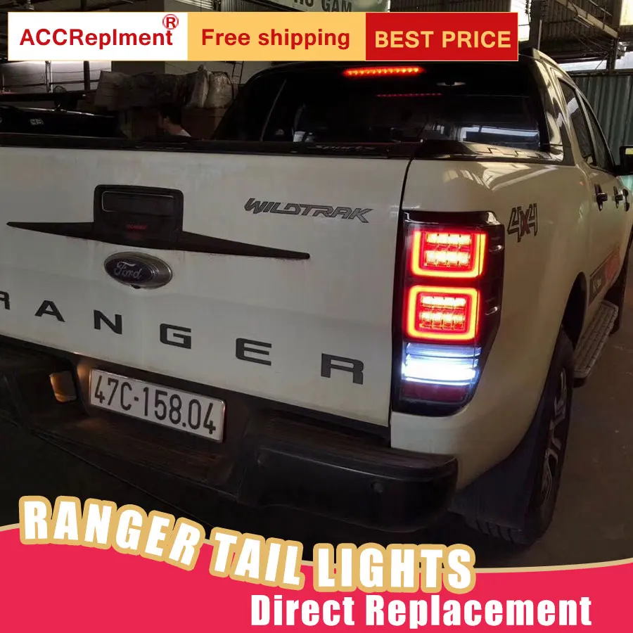 Новый светодиодный задний фонарь в сборе для Ford Ranger 2012-2019 стоп-сигнал DRL