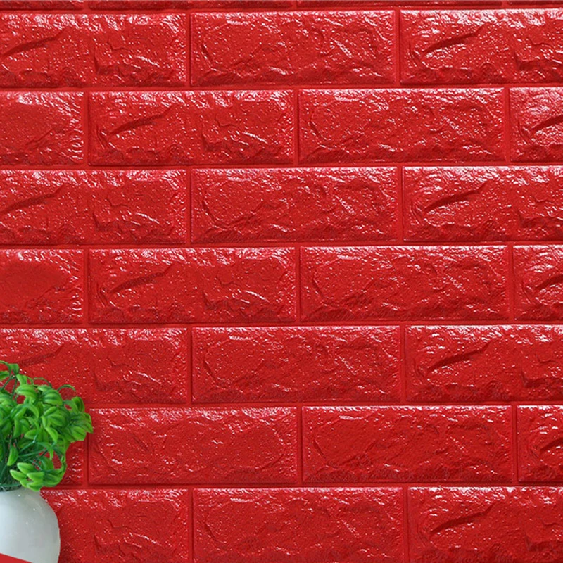 3D кирпичная плитка DIY пенопластовые водонепроницаемые самоклеящиеся панели