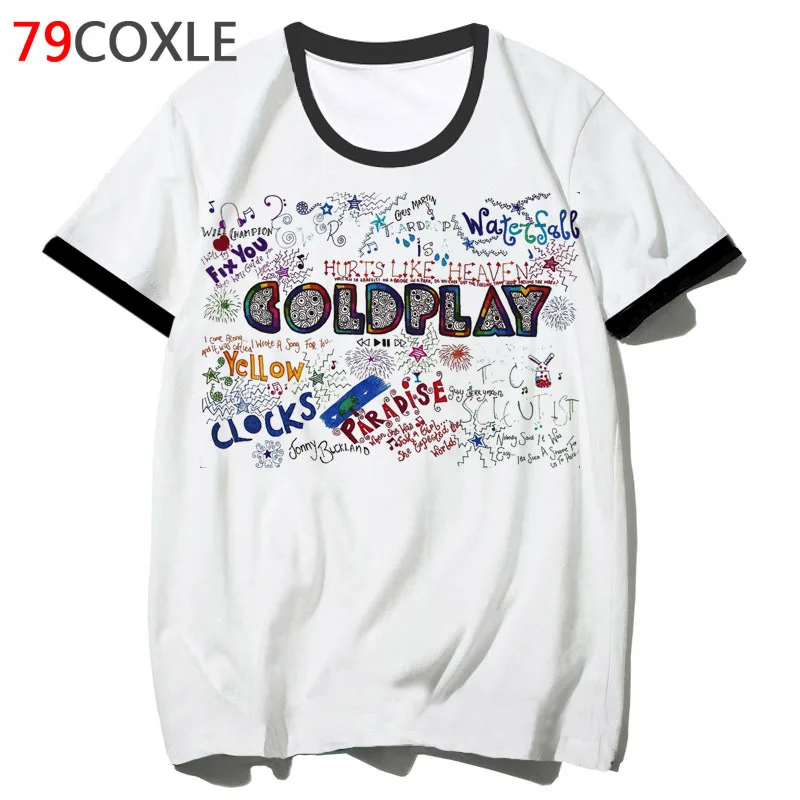 Мужская футболка в стиле хип хоп coldplay уличная Харадзюку забавная школьная F2183