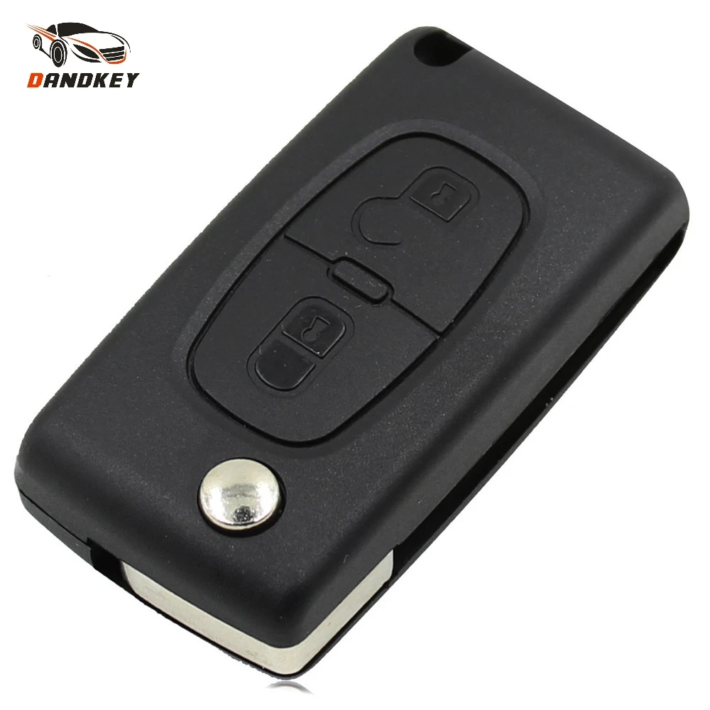 Новый раскладной чехол для ключей с 2 кнопками PEUGEOT 307 308 107 207 407 408 пазом CE0523|key shell