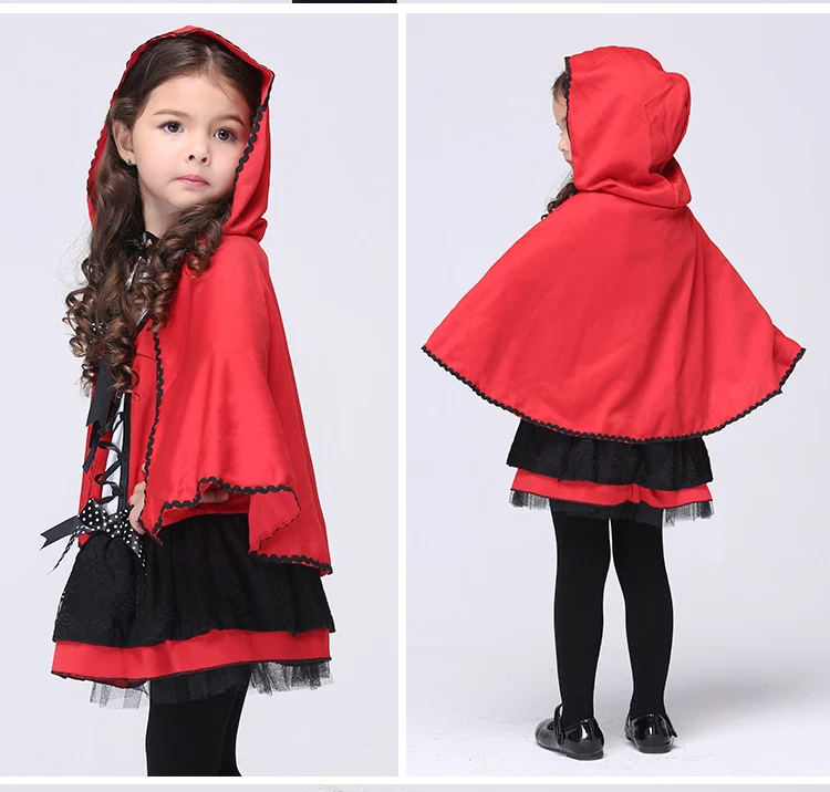 Пурим маленький красный костюм с капюшоном для девочки маскарадный на Рождество