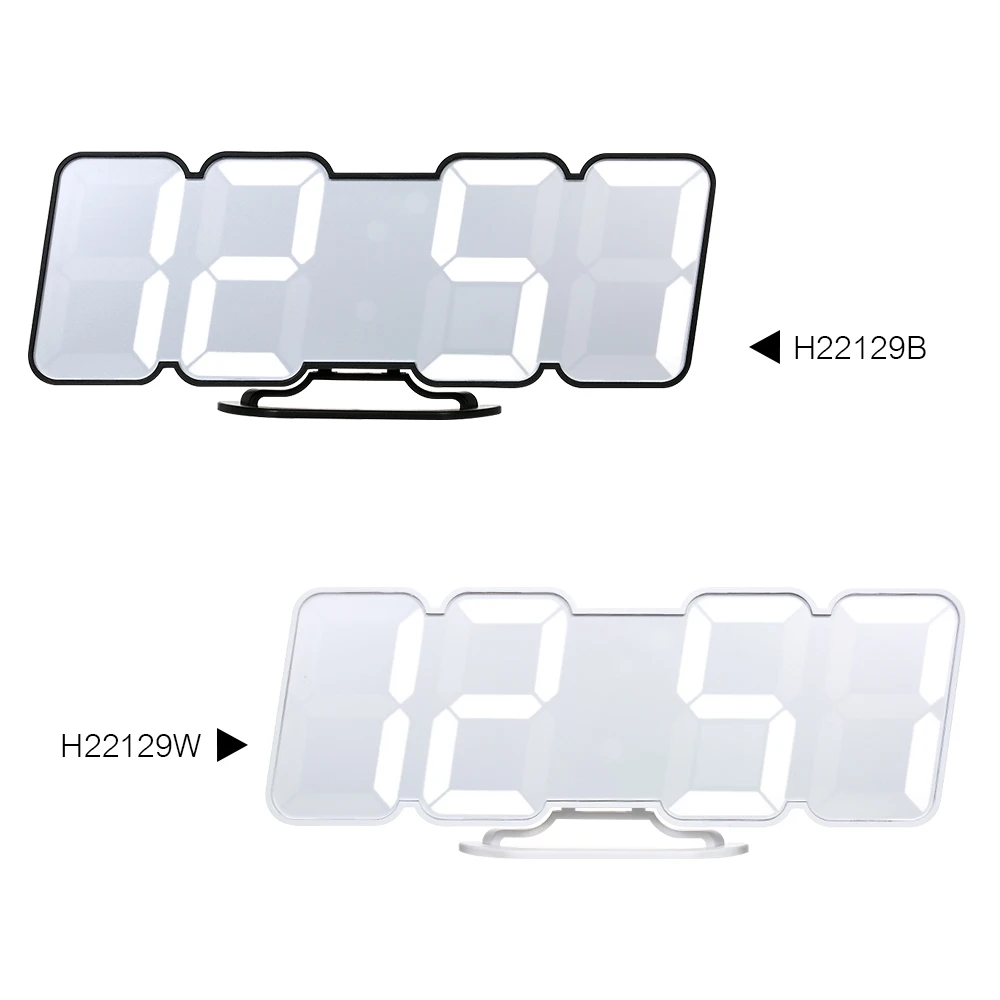 3D Wireless Remote Digital Alarm Clock USB Powered Temperature/Date Display RGB LED 3-Level Brightness Sound Control Wall | Дом и сад