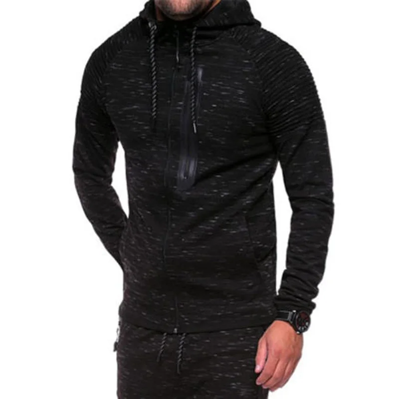 

2018 Brand New Fashion Men Tracksuit Jogging Hoodie Coat Jacket + Trousers Pants Sports Sweat Suit Set