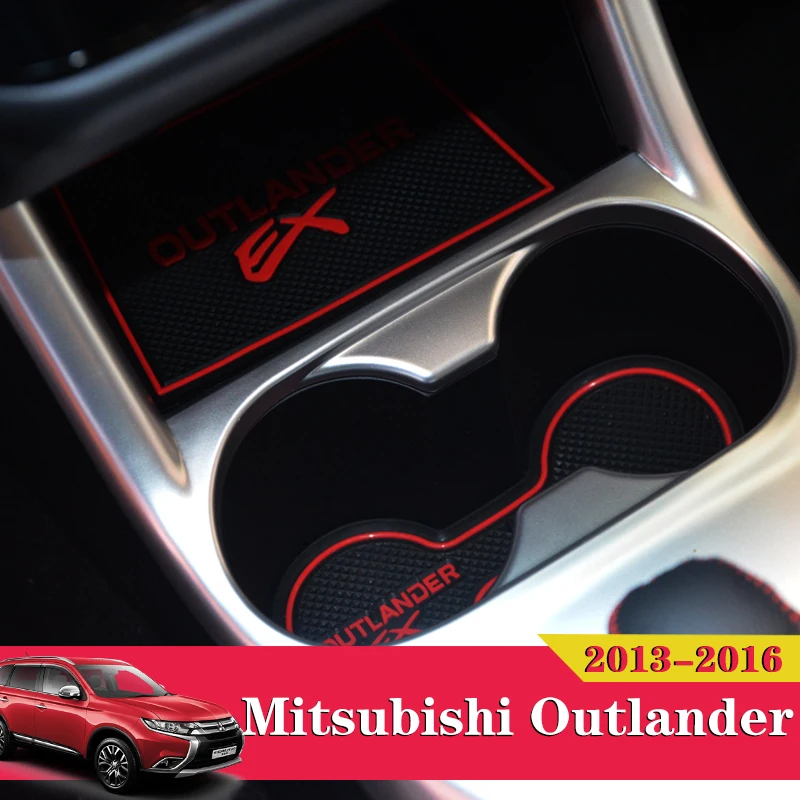 14X для Mitsubishi Outlander 2014 2015 автомобильные аксессуары внутренние ворота Слот Коврик