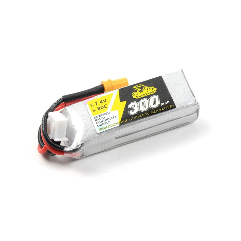 Аккумуляторная батарея Skystars 300 мА/ч 7 4 В 80C 2 S Lipo XT30 разъем для моделей Whoop Mobula7 Beta75x