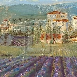 Провансальская деревня Пейзаж Плакат Печать Longo (36x12)|Таблички и знаки| |