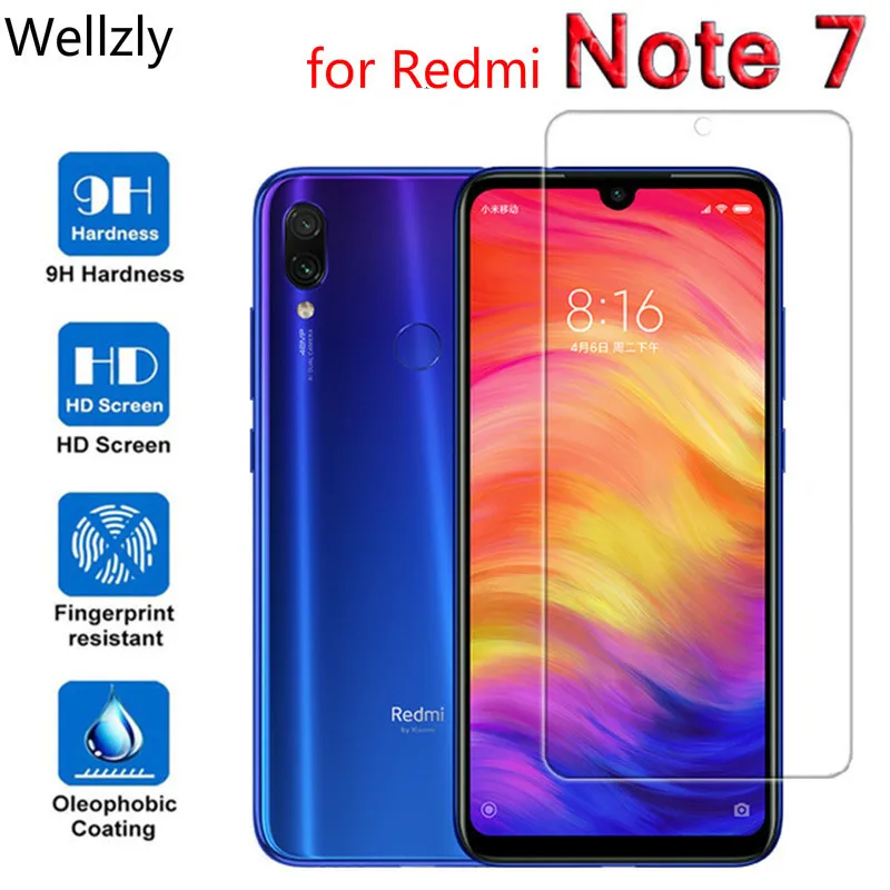 Закаленное стекло 9H для Xiaomi Redmi Note 7 Защитное экрана 5 Pro 6 pro Plus Защитная пленка