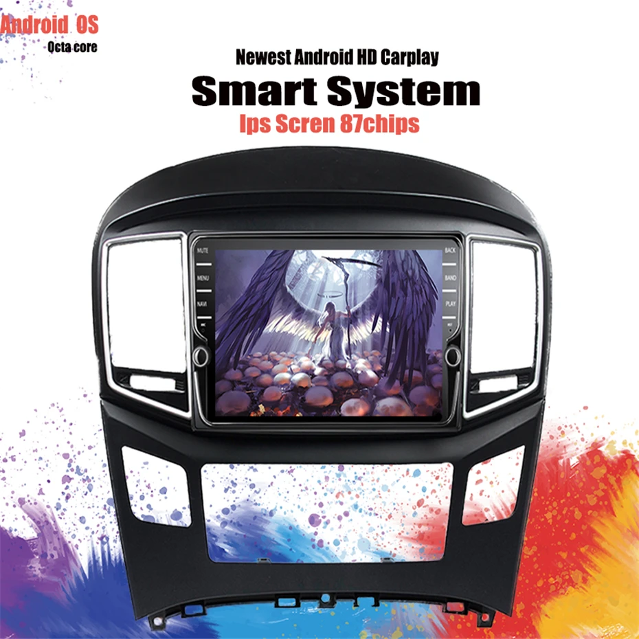 Android 8 1 Fit HYUNDAI H1 grand starex H путешествия брюки карго iLOAD 2016 2017 2018 автомобильный DVD плеер