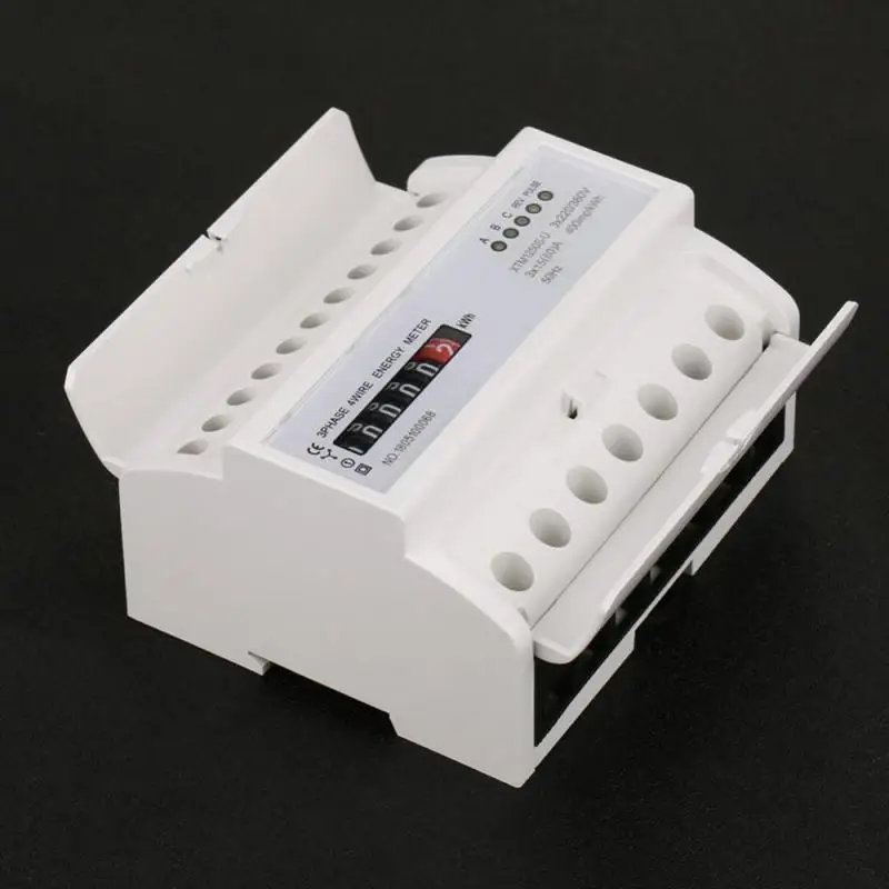Быстро раскупаемый 1 шт. кВтч метр 3x220V/380V цифровой 3 фазы 4 провода 7P din-рейка кВт-ч