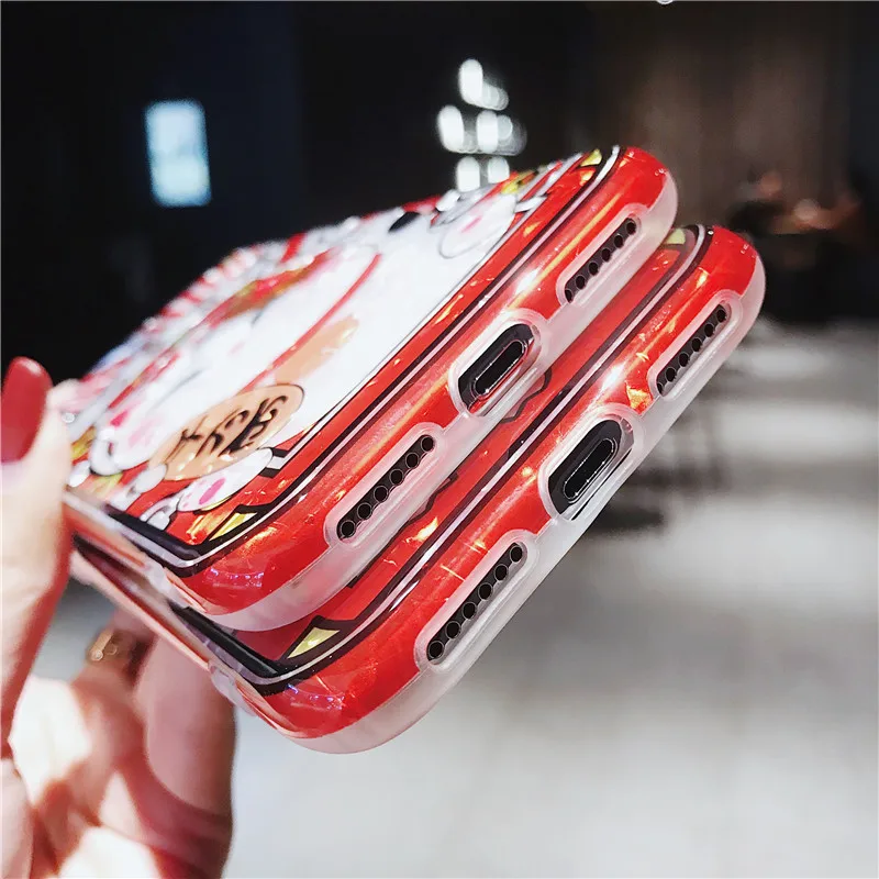 Чехол One Night богата Lucky Cat Shell с узором мягкий для IPhone X 6 XS 6S 7 8 XR MAX Phone Plus |